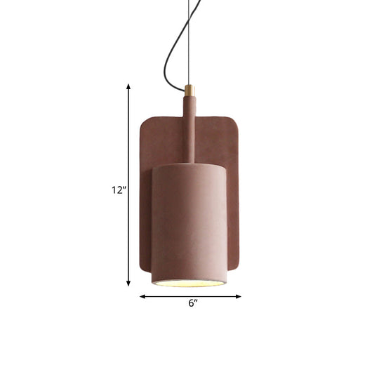 Geometric Industrial Cement Pendant Light - Grey/Beige/Pink 1-Light 6’/8’/9’W