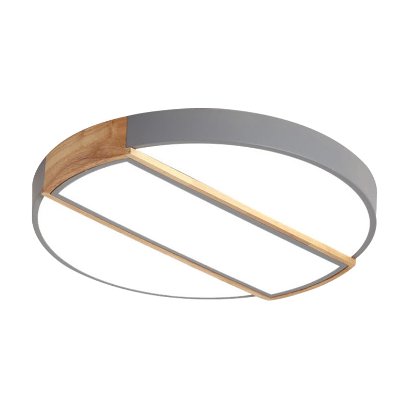 Nordic Circle Led Flush Mount Light - Acrylic Diffuser 12’/16’/19.5’ Width Ceiling Lamp In