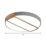 Nordic Circle Led Flush Mount Light - Acrylic Diffuser 12/16/19.5 Width Ceiling Lamp In