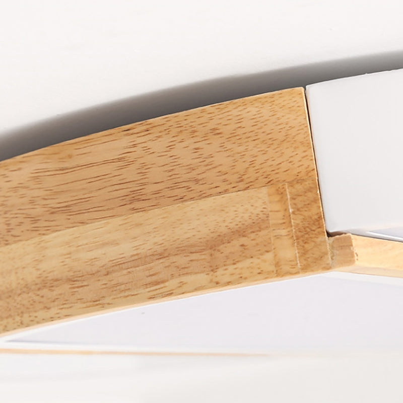 Nordic Circle Led Flush Mount Light - Acrylic Diffuser 12/16/19.5 Width Ceiling Lamp In