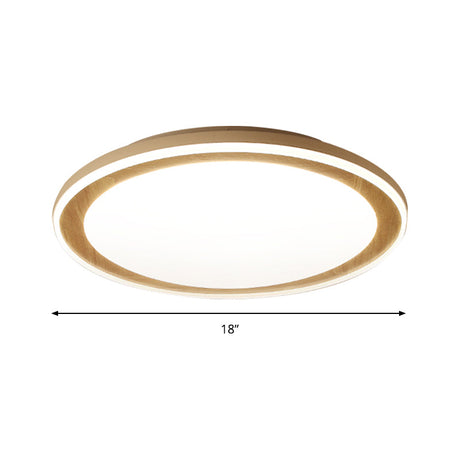 White Led Flush Ceiling Light - Modern & Simple Acrylic Lamp For Study Room Kitchen