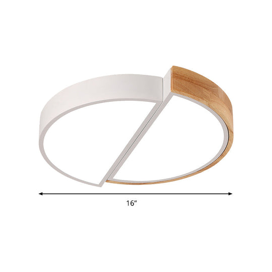 Macaron Loft Led Flush Mount Ceiling Light - Half Circle Restaurant Lamp In Green/Pink/White