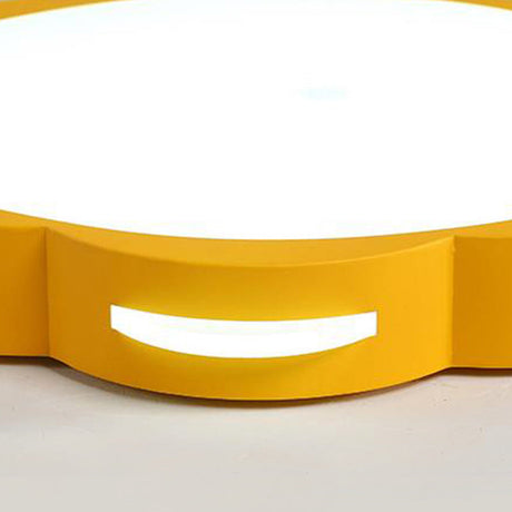 Flush Mount Macaron Led Ceiling Light With Acrylic Floral Shade - Ideal For Girls Bedroom