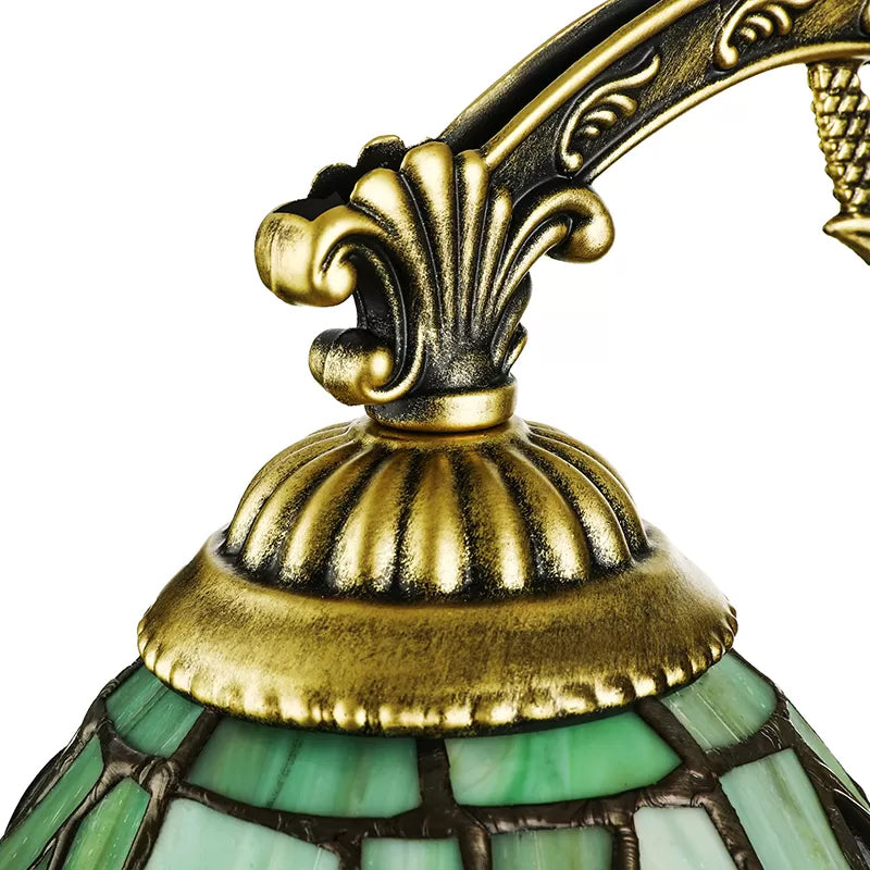 Dragonfly Wall Mount Stained Glass Sconce - Lodge Style Multicolor Light Fixture