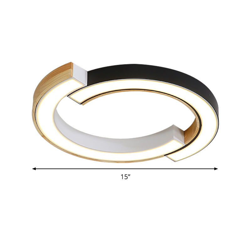 Contemporary Bedroom Ceiling Lamp - 2 - Arch Bridge Design Acrylic Led Light 15’/19’ Width