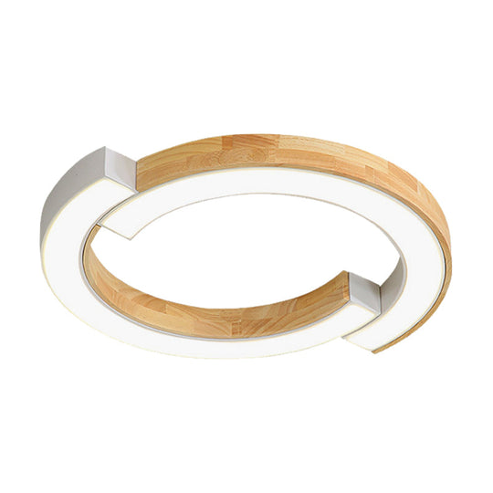 Contemporary Bedroom Ceiling Lamp - 2-Arch Bridge Design Acrylic Led Light 15/19 Width Black/White