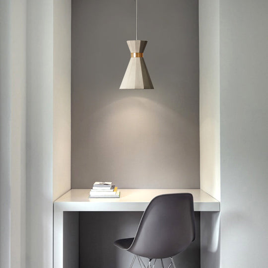 Modern Nordic Geometric Pendant Light - Grey Cement 9’/10’ Wide