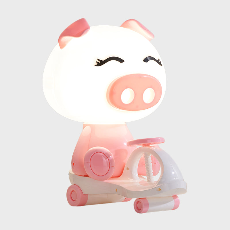 Iris - Adorable Pig/Frog/Panda Kids Bedroom Reading Book Light Plastic 1-Light Cartoon Night Table
