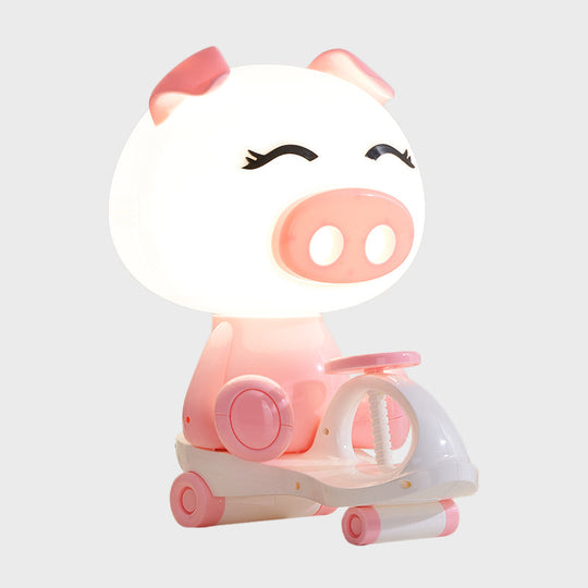 Iris - Adorable Pig/Frog/Panda Kids Bedroom Reading Book Light Plastic 1-Light Cartoon Night Table