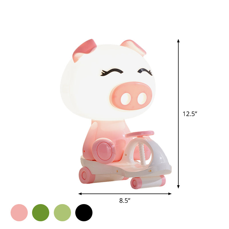 Iris - Adorable Pig/Frog/Panda Kids Bedroom Reading Book Light Plastic 1-Light Cartoon Night Table