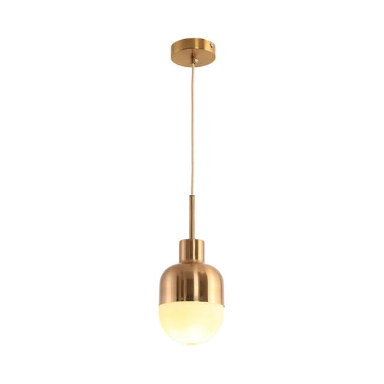 Gold Milk Glass Ball Pendant Lamp For Modern Living Rooms