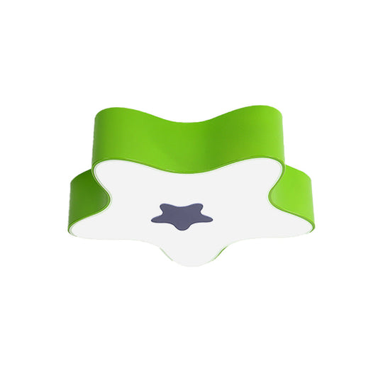 Modern Cartoon Ceiling Light: Acrylic Metal Flush Mount For Game Room