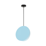 8/12W Modern Nordic Style Metal Pendant Lamp - 1 Light Black/Grey/White