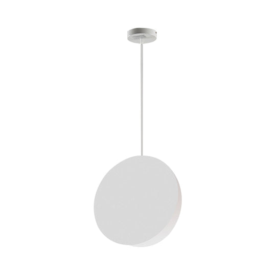 Modern Nordic Style 1-Light Metal Pendant Lamp (8’/12’W) - Black/Grey/White Hanging Ceiling Light