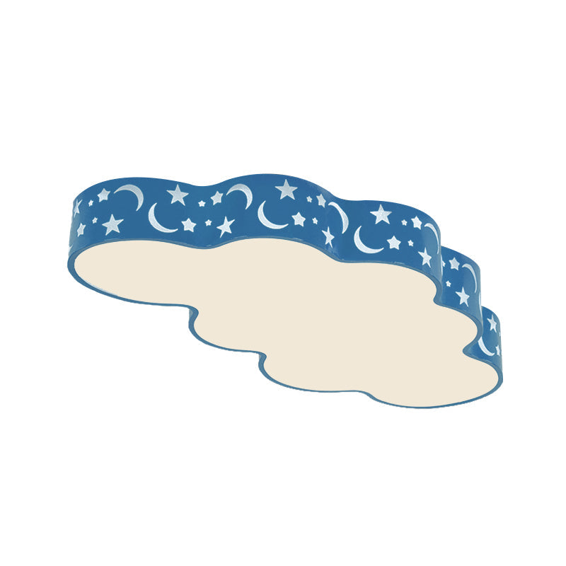Starry Cloud Acrylic Kids Ceiling Lamp - Modern Flush Mount For Child’s Bedroom