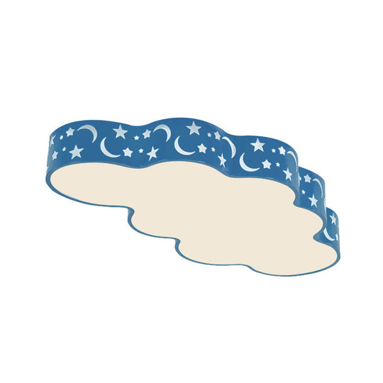 Starry Cloud Acrylic Kids Ceiling Lamp - Modern Flush Mount For Child’s Bedroom