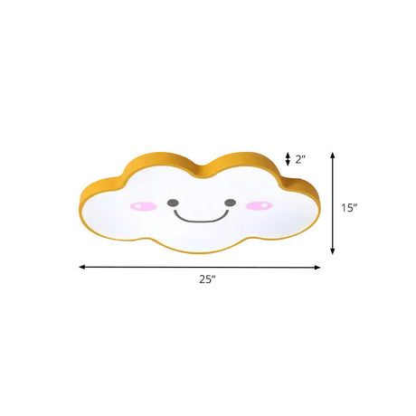 Smiling Cloud Ceiling Light - Childrens Nordic Style Acrylic Fixture