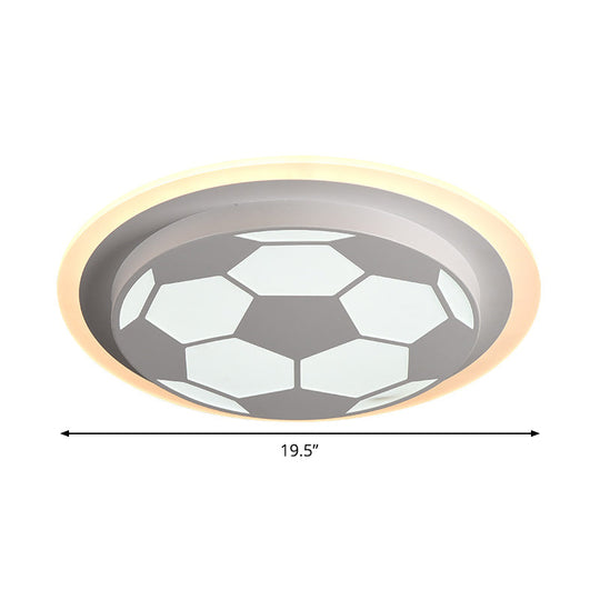 Soccer Cartoon Led Flush Mount Lamp – Stylish And Bright Lighting Fixture For Bedroom