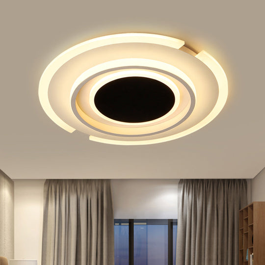 16.5’/20.5’ Black Flush Mount Nordic Led Lamp For Bedroom