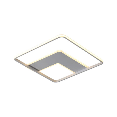 Nordic Square Flush Mount Acrylic Led Bedroom Lighting In White - 16.5/20.5 Width