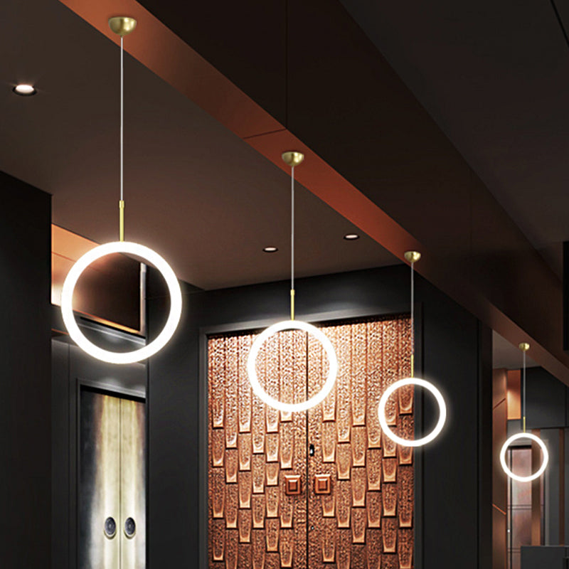 Modern Nordic Acrylic Chandelier - Gold Hanging Light Kit For Restaurants