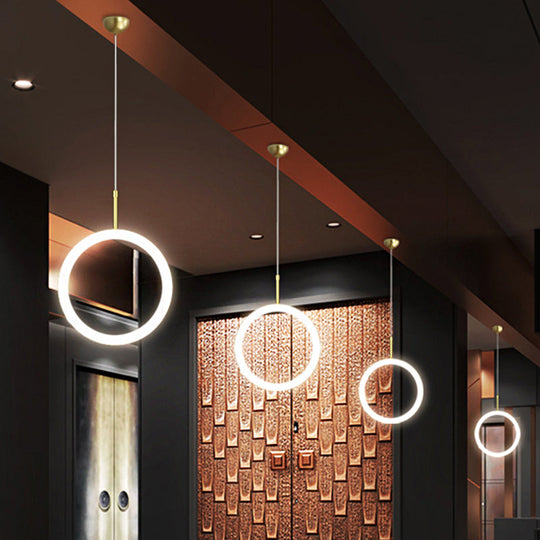 Modern Nordic Acrylic Chandelier - Gold Hanging Light Kit For Restaurants