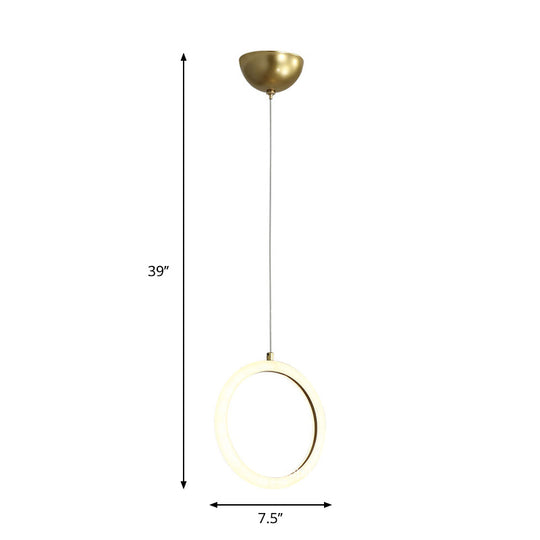 Modern Nordic Acrylic Chandelier - Gold Hanging Light Kit For Restaurants