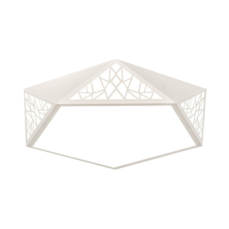 Modern Acrylic Led Ceiling Lamp | Slim Panel Pentagon Flush Mount Child Bedroom