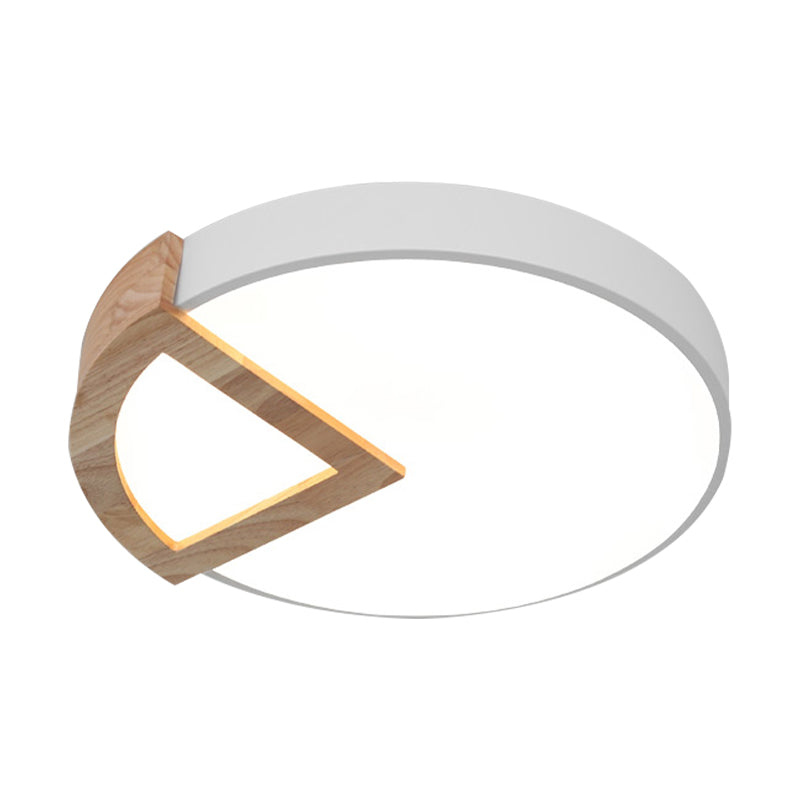 Wood Triangle Nordic Led Ceiling Lamp In 5 Colors (Warm/White) For Kindergarten