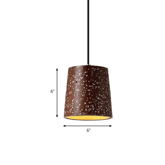 Nordic Style Cement Cone Pendant Light - 1 Black/White/Brown
