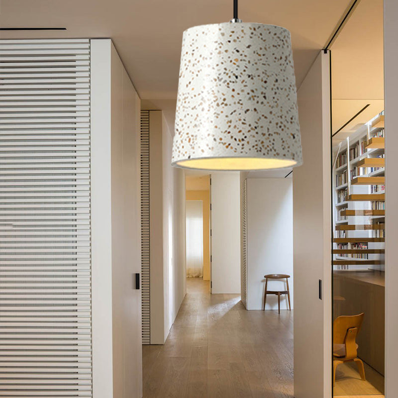 Nordic Style Cement Cone Pendant Light - 1 Black/White/Brown