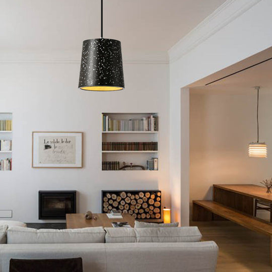 Nordic Style Cement Cone Pendant Light - 1 Black/White/Brown