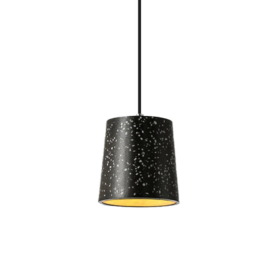 Nordic Style Cement Cone Pendant Light - 1 Black/White/Brown