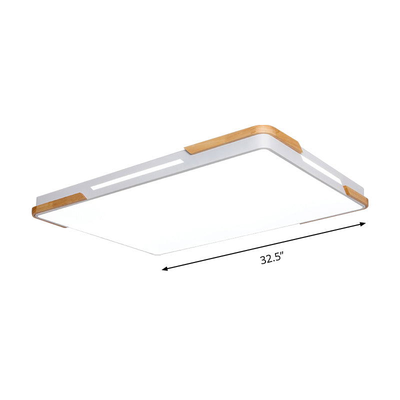 Stylish Nordic Rectangle Flushmount Acrylic Led Ceiling Light For Balcony And Hotel