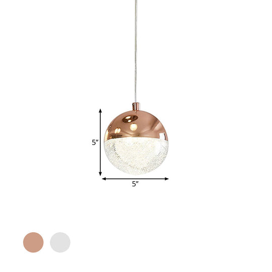 Modern Crystal Led Pendant Light: Chrome/Gold Finish Ideal For Dining Room