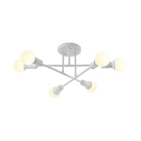 Contemporary Metal Ceiling Mount Light For Bookstore Living Rooms