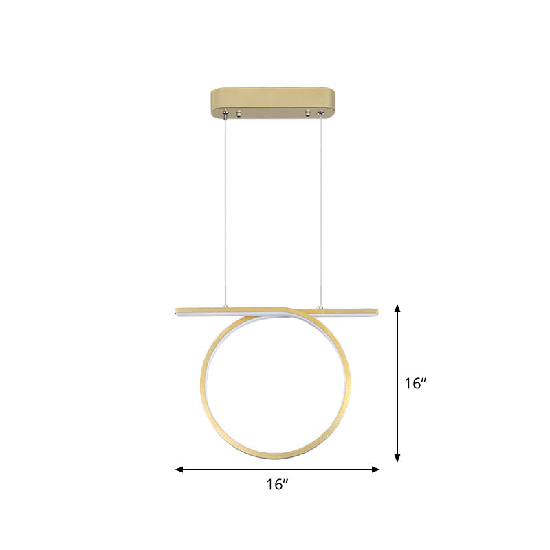 Simplicity Led Gold Hanging Lamp Kit With Warm/White Light