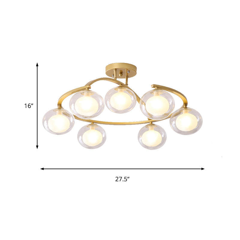 Semi - Ceiling Mount Twist Arm Light With Oval Shade - Contemporary Metal Lamp For Cafes