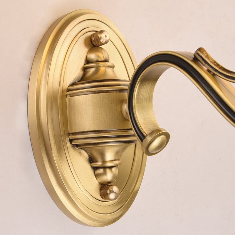 Blue Glass Tiffany Style Wall Lamp - Gold Finish Ideal For Corridor Lighting