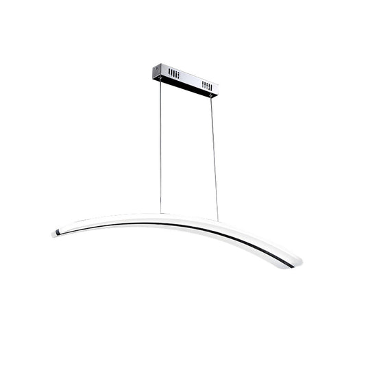 Modern Acrylic Arc Pendant Light Kit - Led Ceiling Fixture In Warm/White/Natural 37.5’ Wide