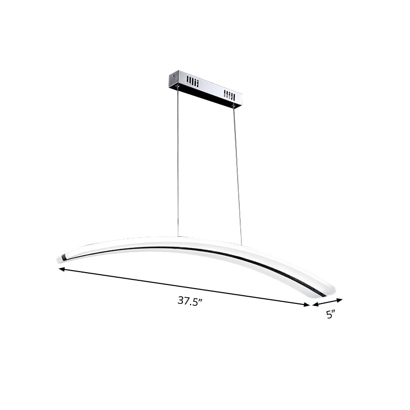 Modern Acrylic Led Pendant Light - 37.5 Wide Warm/White/Natural