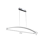 Modern Acrylic Led Pendant Light - 37.5 Wide Warm/White/Natural