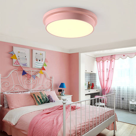 Nordic Macaron Colored Flushmount Ceiling Light For Child Bedroom