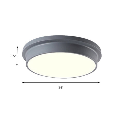 Nordic Macaron Colored Flushmount Ceiling Light For Child Bedroom