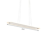Modern Oval Led Ceiling Pendant Light Kit In Warm/White/Natural 16’/23.5’/31.5’ Wide
