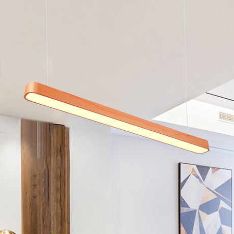 Modern Wooden Pendant Light With Led Available In 3 Sizes And Colors Dark Wood / 4’ Warm