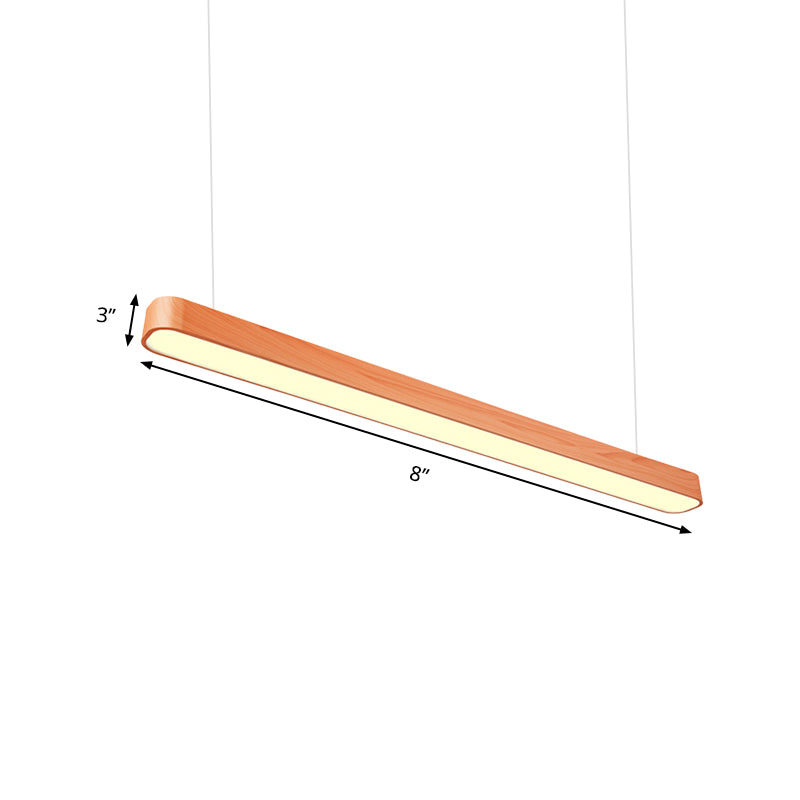 Modern Wooden Pendant Light With Led Available In 3 Sizes And Colors