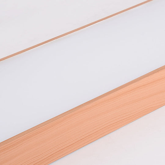 Modern Led Oval Pendant Light - Wood Deep Grain/Light Grain White/Warm/Natural 4/8/12 Wide