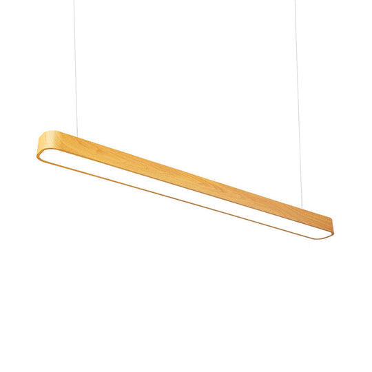 Modern Wooden Pendant Light With Led Available In 3 Sizes And Colors