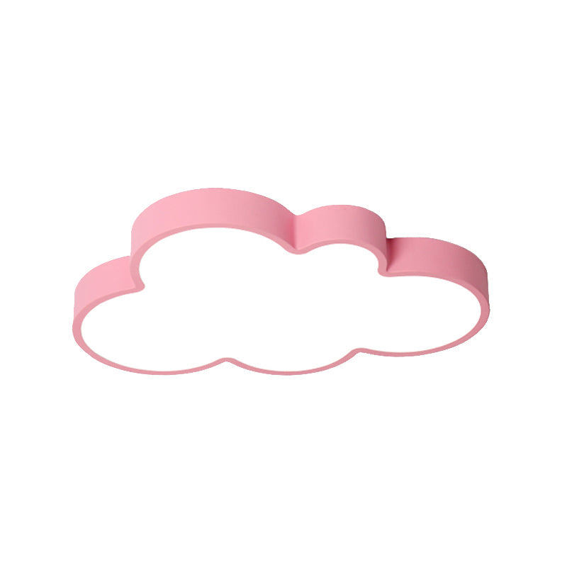 Nordic Style Macaron Colored Cloud Child Flush Mount Light For Bedroom